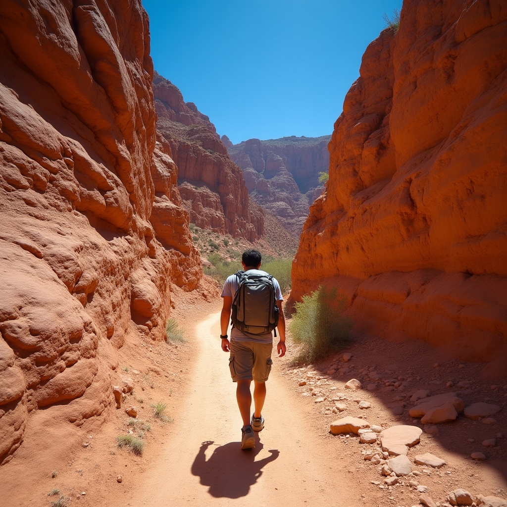 Sendero de montaña en la Quebrada de Humahuaca